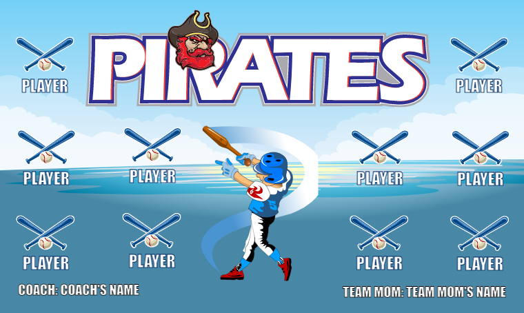 Pirates 3 - Softball Banner