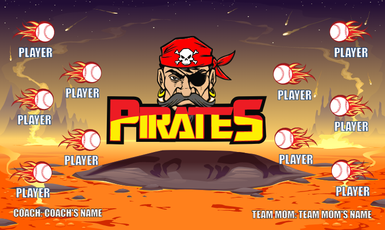 Pirates 2 - Softball Banner