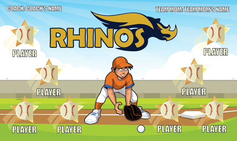 Rhino - Softball Banner