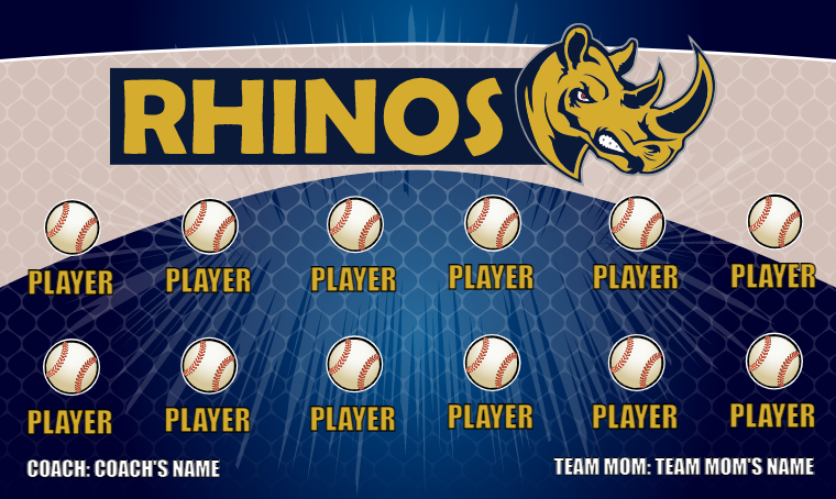 Rhinos - Softball Banner