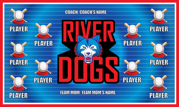 River Dogs - Softball Banner