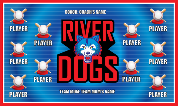 River Dogs - Softball Banner
