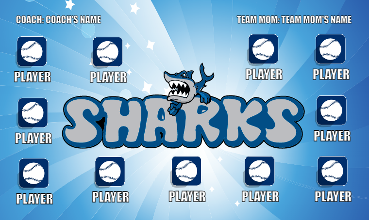 Sharks 6 - Softball Banner