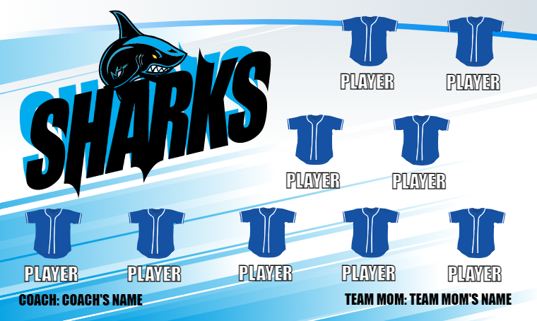 Sharks 2 - Softball Banner