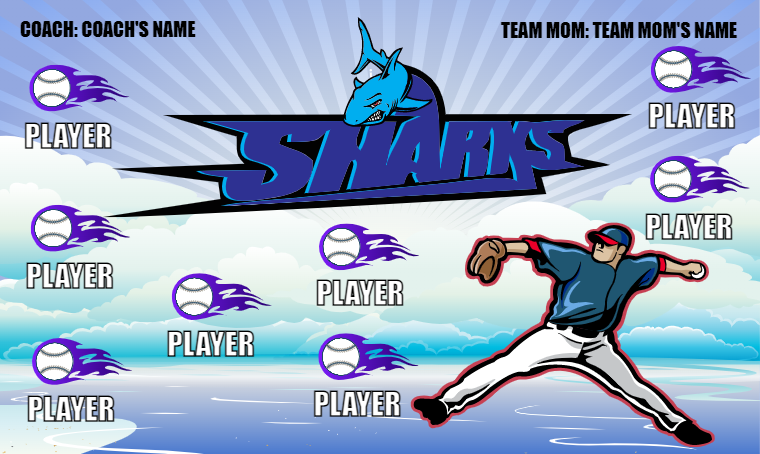 Sharks - Softball Banner