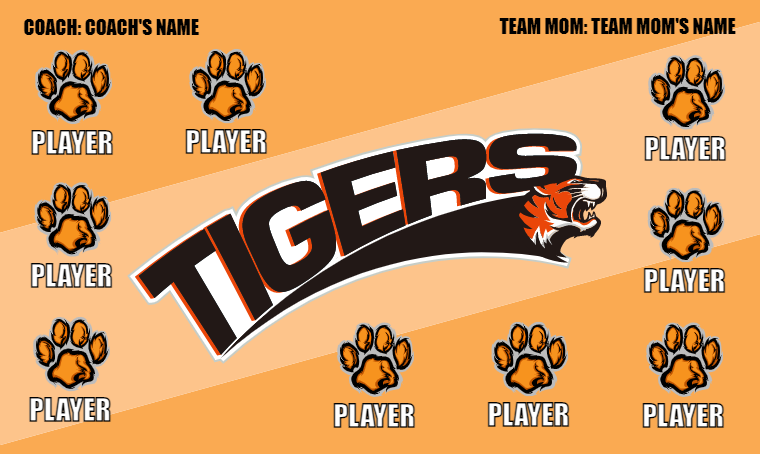 Tigers 3 - Softball Banner