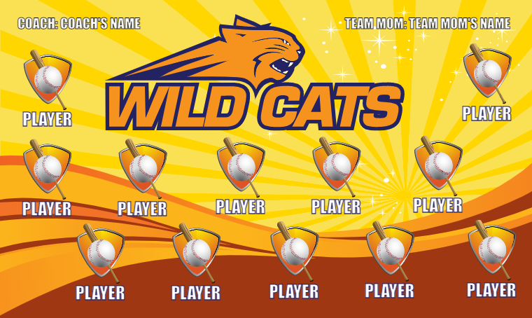 Wild Cats - Softball Banner