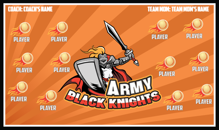 Army Black Knights 2 - Softball Banner