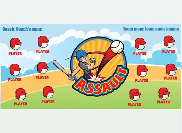 Assault - Softball - Pole Pocket Banner