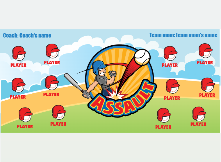 Assault - Softball - Pole Pocket Banner