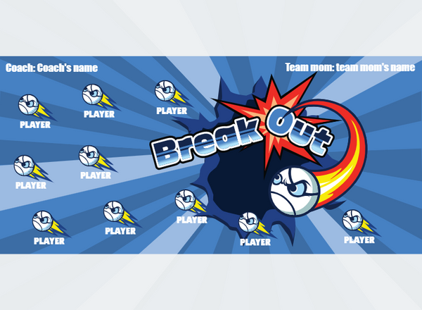 Breakout - Softball - Pole Pocket Banner