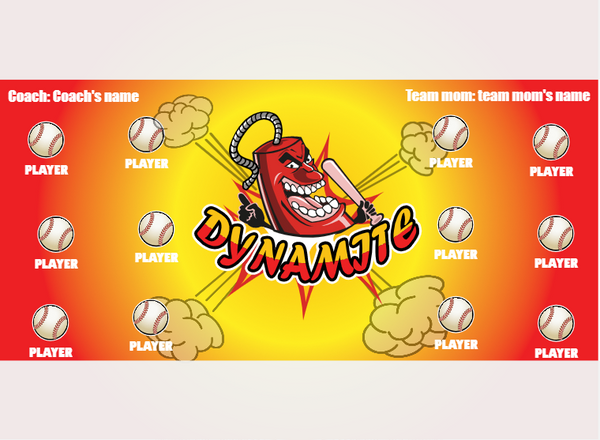 Dynamite 3 - Softball - Pole Pocket Banner