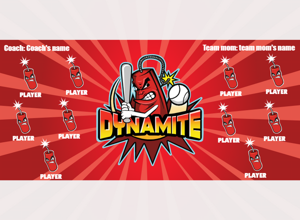 Dynamite - Softball - Pole Pocket Banner