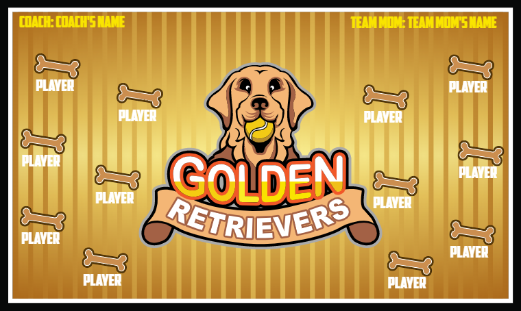 Golden Retrievers 2 - Softball Banner