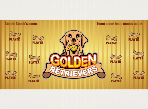 Golden Retrievers - Softball - Pole Pocket Banner