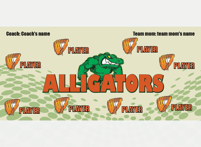 Alligators 5 - Softball - Pole Pocket Banner