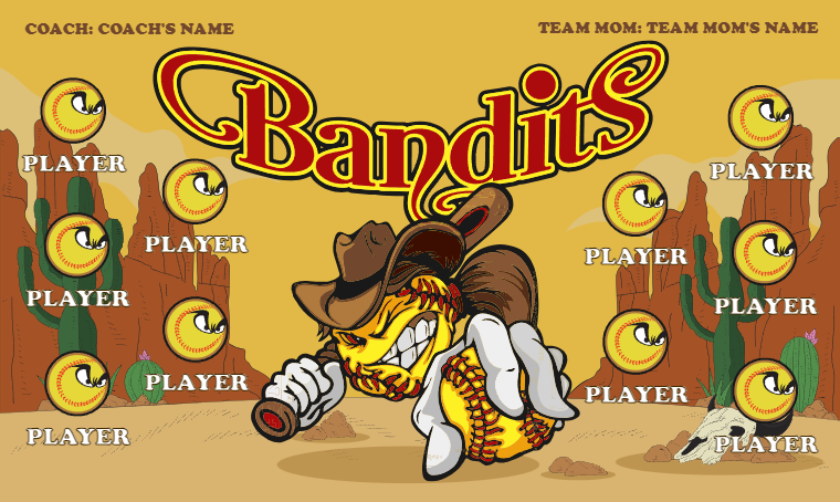 Bandits - Softball Banner