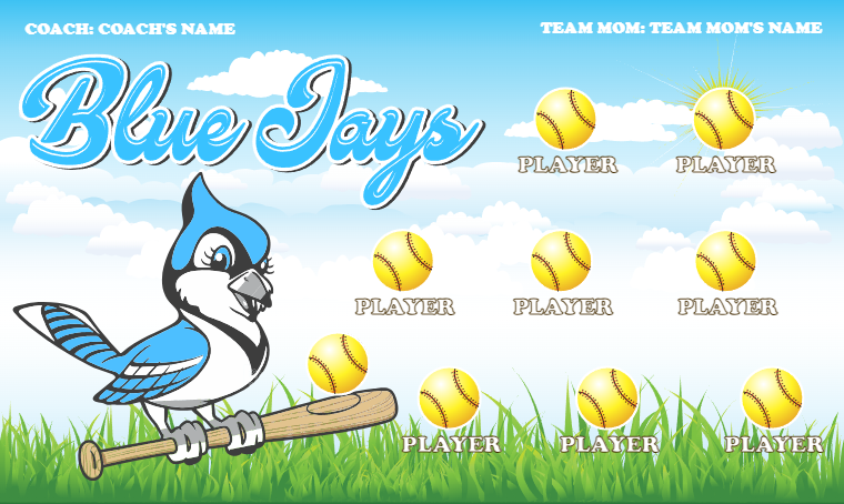 Blue Jays - Softball Banner