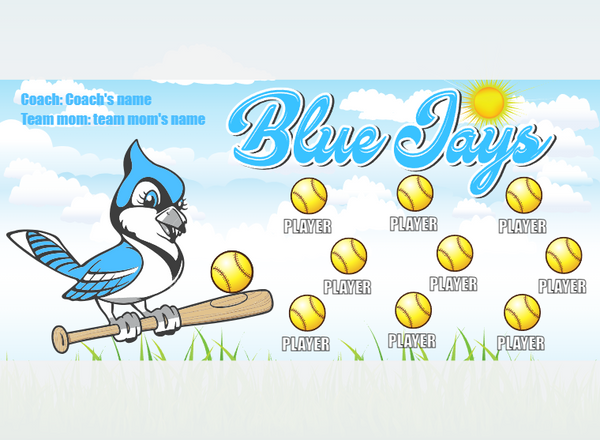 Blue Jays - Softball - Pole Pocket Banner