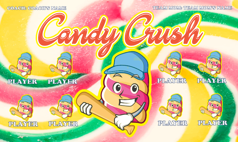 Candy Crush - Softball Banner