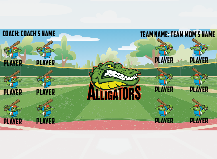 Alligators A - Softball - Pole Pocket Banner