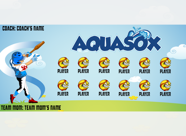 Aquasox2 - Softball - Pole Pocket Banner