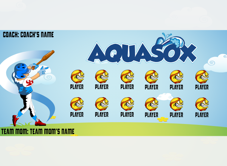 Aquasox2 - Softball - Pole Pocket Banner