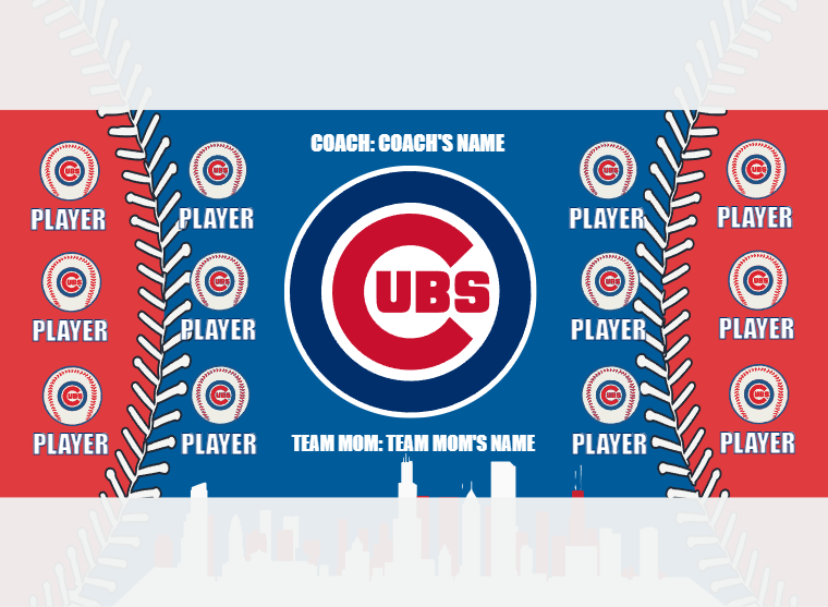 Cubs 1 - Baseball - Pole Pocket Banner