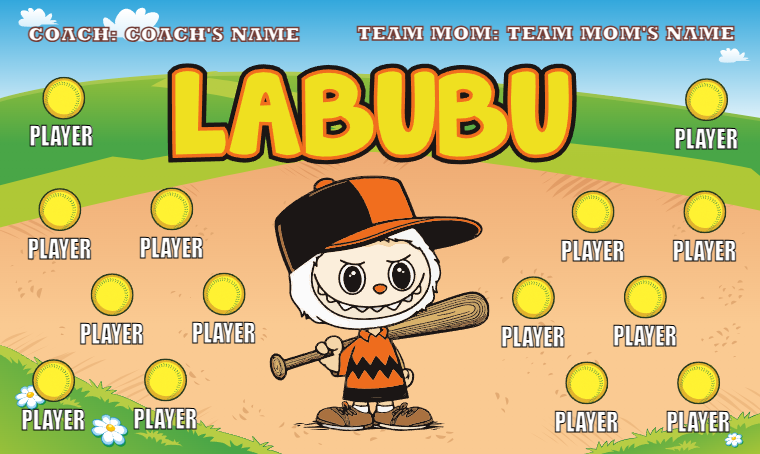 Labubu - Softball Banner