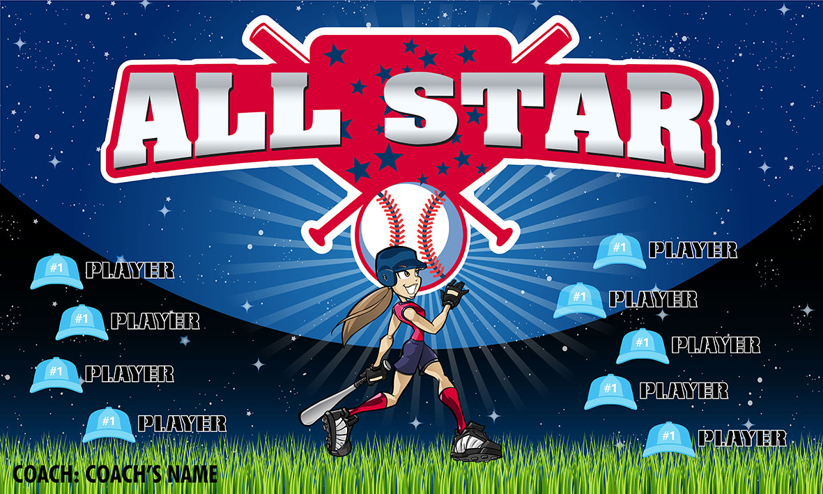 Allstar 13 - Baseball Banner