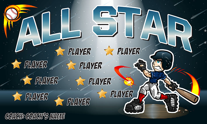 Allstar 5 - Baseball Banner