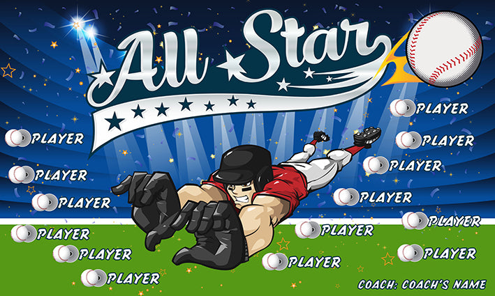 Allstar 6 - Baseball Banner