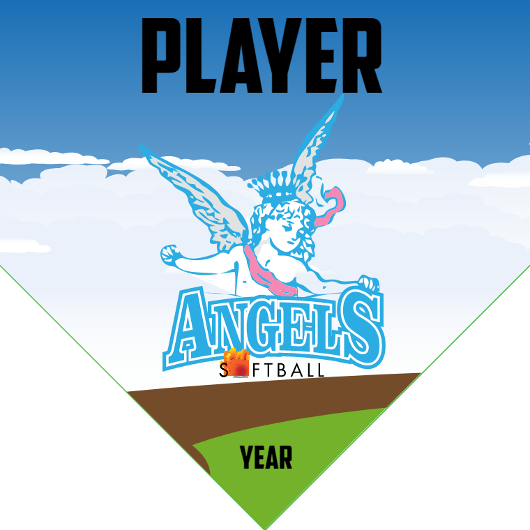 Angels - Home Plate Softball Pennant