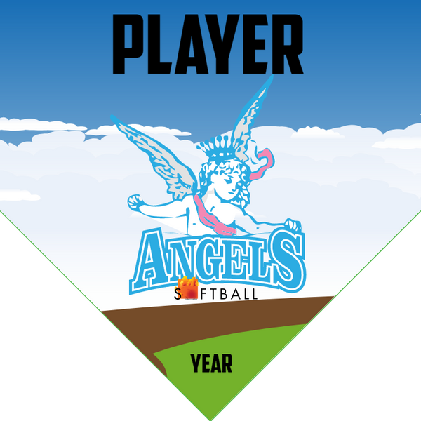 Angels - Home Plate Softball Pennant