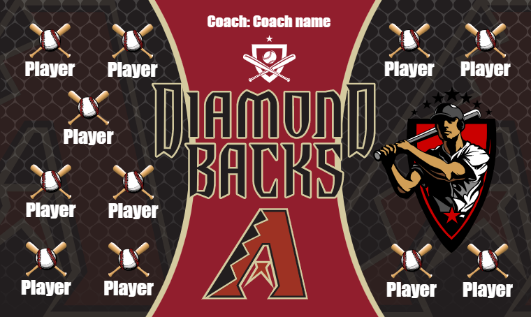 Arizona Diamondbacks 3 - Baseball Banner