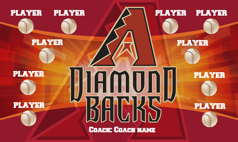 Arizona Diamondbacks 4 - Baseball Banner