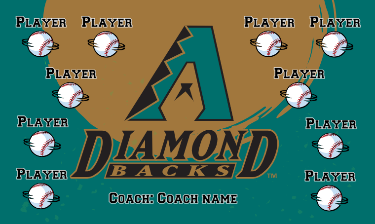 Arizona Diamondbacks 5 - Baseball Banner