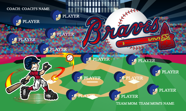 Atlanta Braves 2 - Baseball Banner