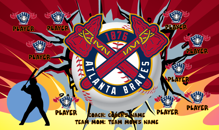 Atlanta Braves 3 - Baseball Banner