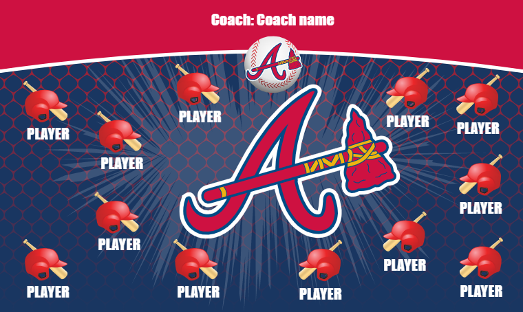 Atlanta Braves 6 - Baseball Banner