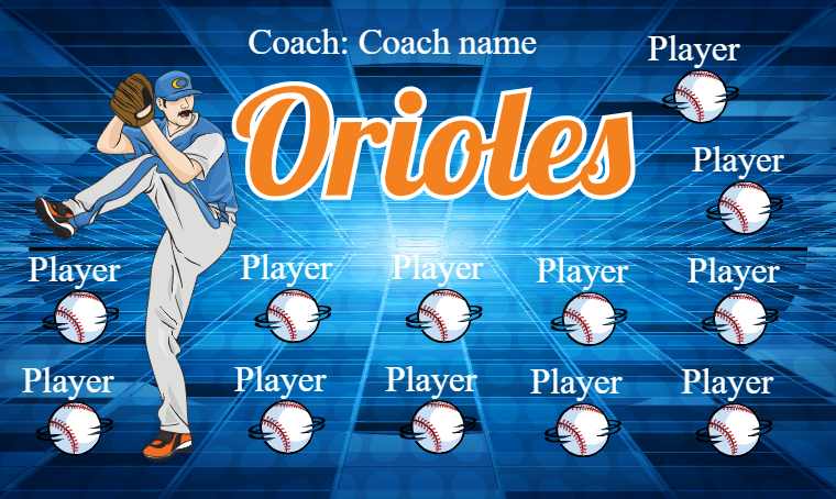 Baltimore Orioles 4 - Baseball Banner