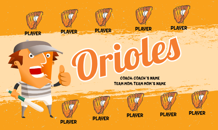 Baltimore Orioles 7 - Baseball Banner