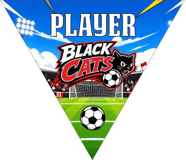 Black Cat - Triangle Soccer Banners