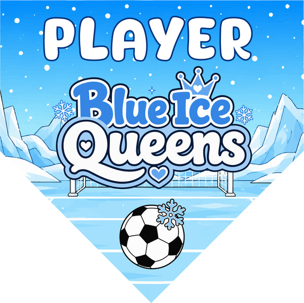 Blue Ice Queens - Homeplate Soccer Pennant