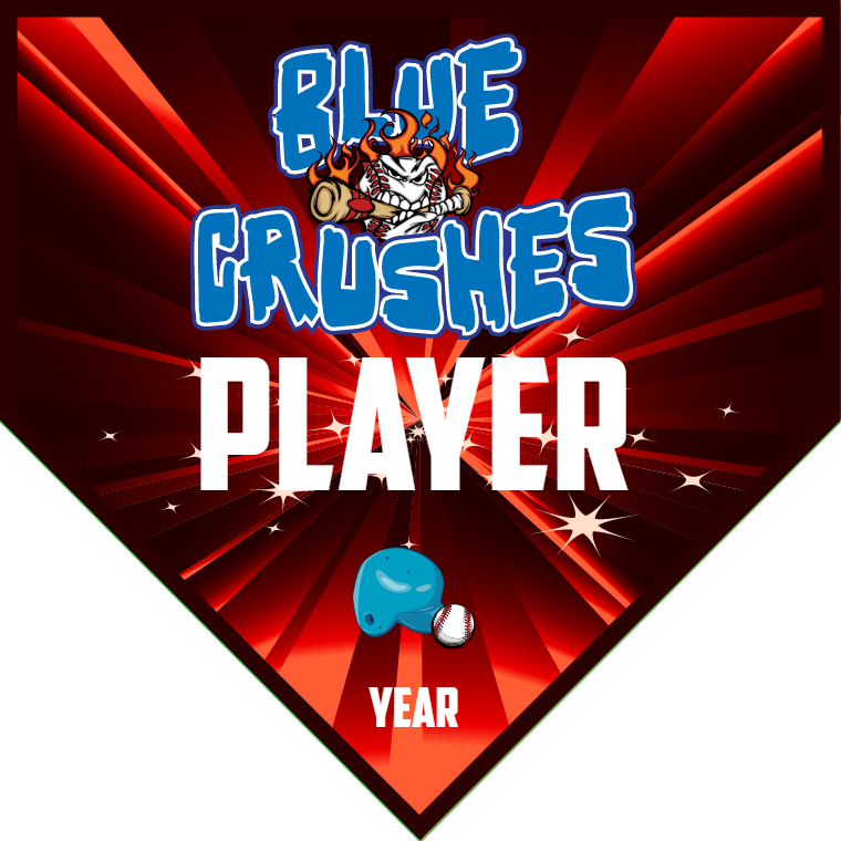 Blue Crushes - Home Plate Softball Pennant