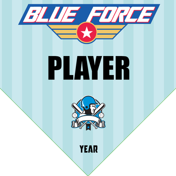 Blue Force - Home Plate Softball Pennant