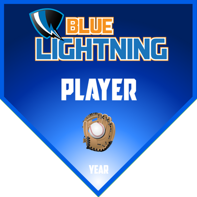 Blue Lightning 2 - Home Plate Softball Pennant