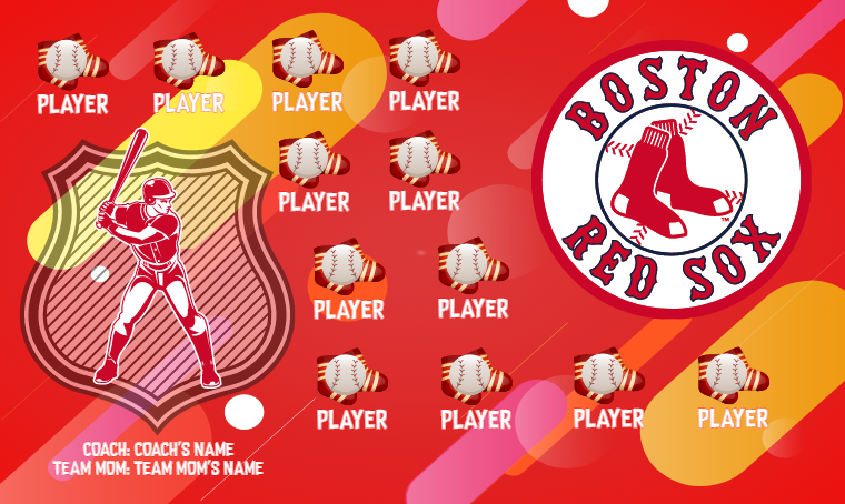 Boston Red Sox - Baseball Banner