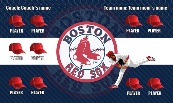 Boston Red Sox 7 - Baseball Banner