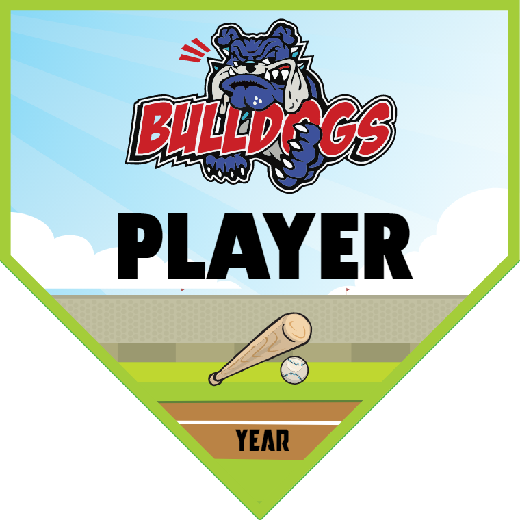 Bulldogs - Home Plate Softball Pennant